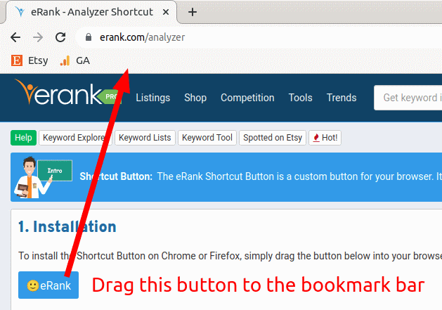 eRank Shortcut Button
