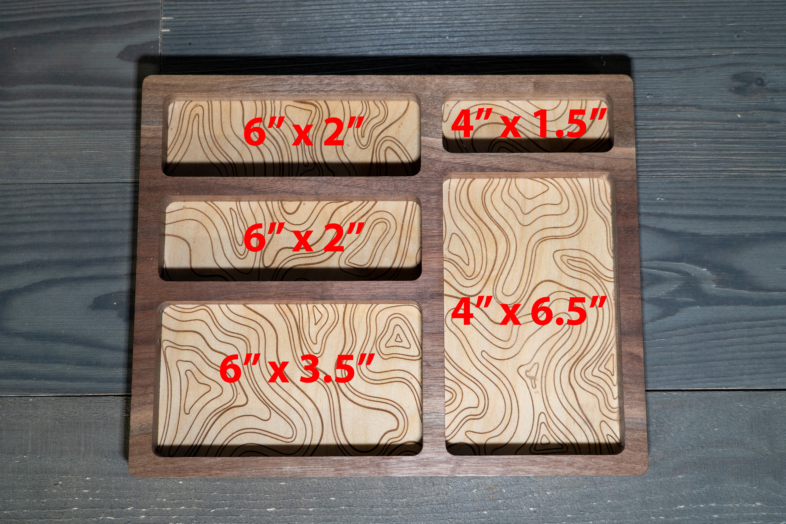 Wood tray with dimensions