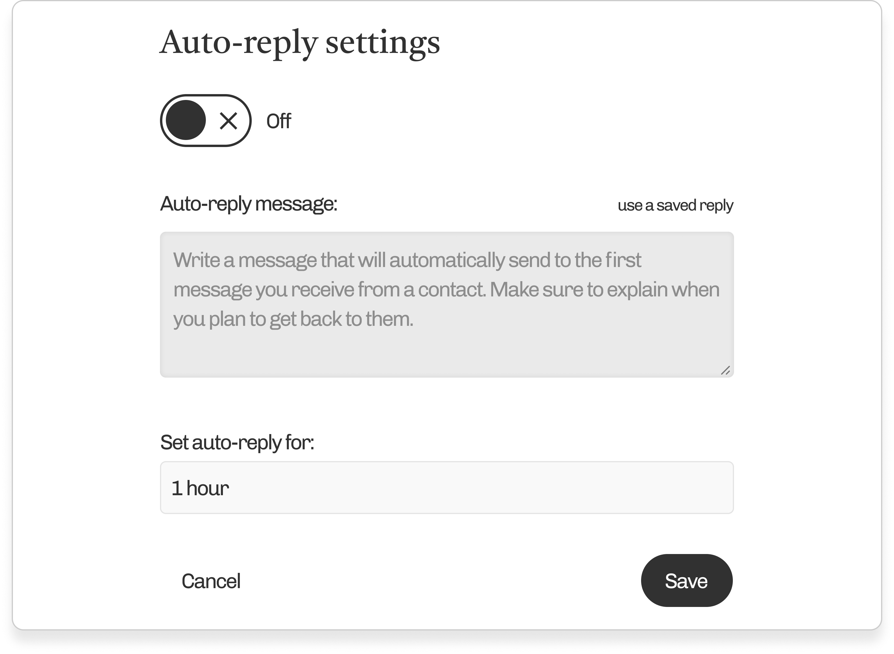 Auto reply image off