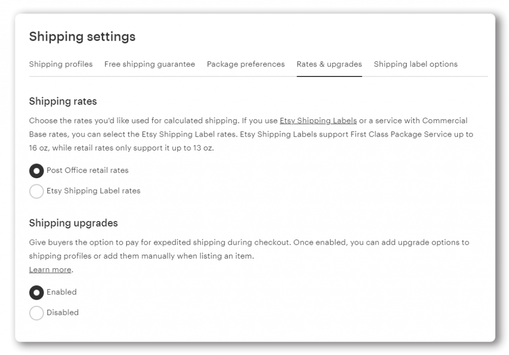Etsy Shipping Settings 101 eRank Help