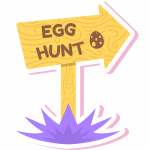 Sign that says "Egg Hunt"